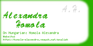 alexandra homola business card